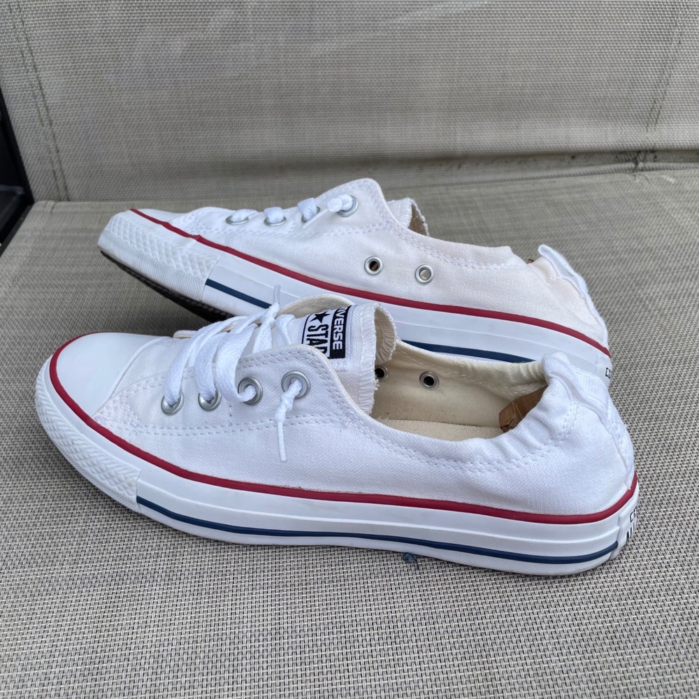 Converse Chuck Taylor All Star Shoreline White Slip On Sneakers 537084F Womens 8 - Picture 5 of 9